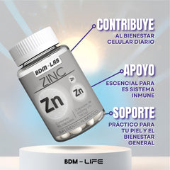 Zinc | Suplemento alimenticio | 60 cápsulas - Juveternal