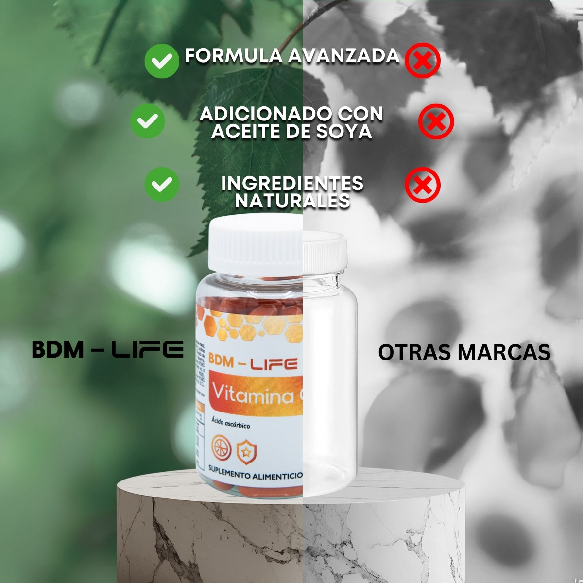 Vitamina C | Suplemento alimenticio | 60 cápsulas - Juveternal