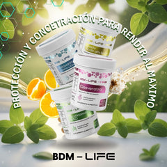 BDM Life Kit Resveratrol + Nicotinamida (NAD) + Astaxantina + DEXLIV, Suplemento Alimenticio Energía Celular y Antioxidante, Soporte Hepático - Juveternal