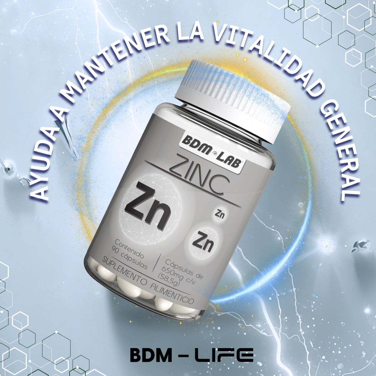 Zinc | Suplemento alimenticio | 60 cápsulas - Juveternal