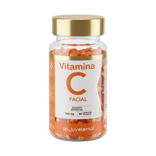Cápsulas Faciales de Vitamina C, 90 Unidades, Luminosidad y Antioxidantes - Juveternal