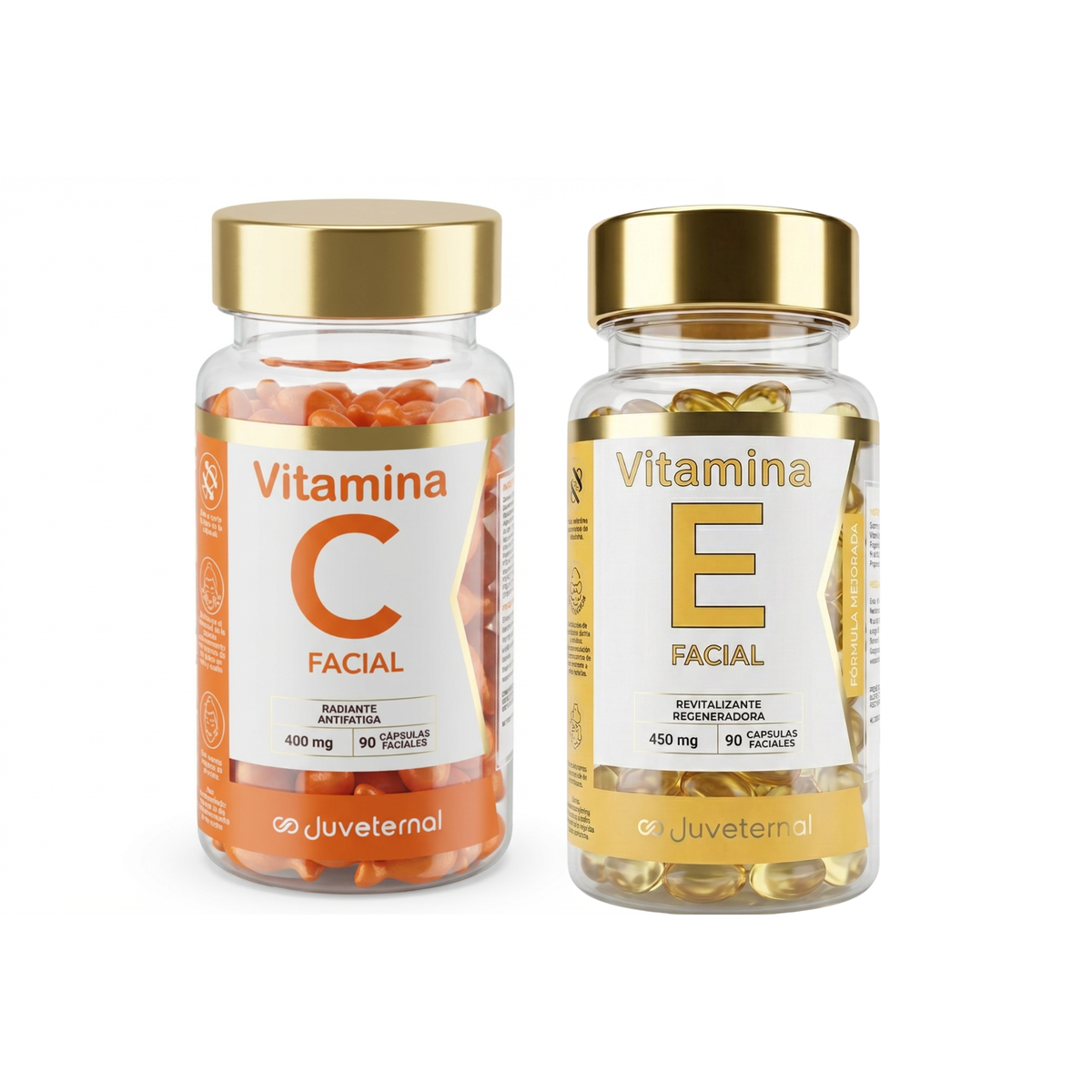 Pack Cápsulas Faciales Vitamina E + Vitamina C Juveternal - Juveternal