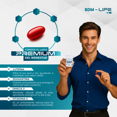 Astaxantina Luteína y Zeaxantina Suplemento Alimenticio BDM Life - Juveternal