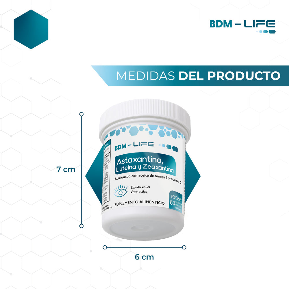 Astaxantina Luteína y Zeaxantina Suplemento Alimenticio BDM Life - Juveternal