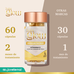 Twist Glow Cápsulas Faciales de Vitamina E y Aceite de Germen de Trigo - Juveternal