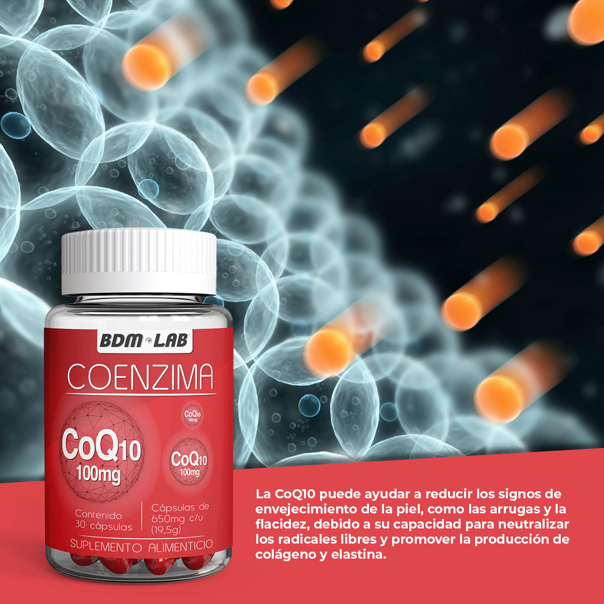 Coenzima Q10 | 30 cáps |Suplemento alimenticio | Antioxidante.