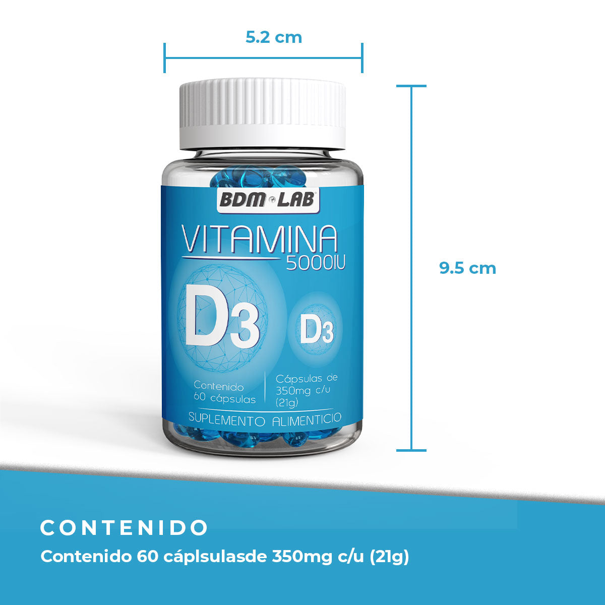 Vitamina D3 | Suplemento alimenticio | 60 cápsulas
