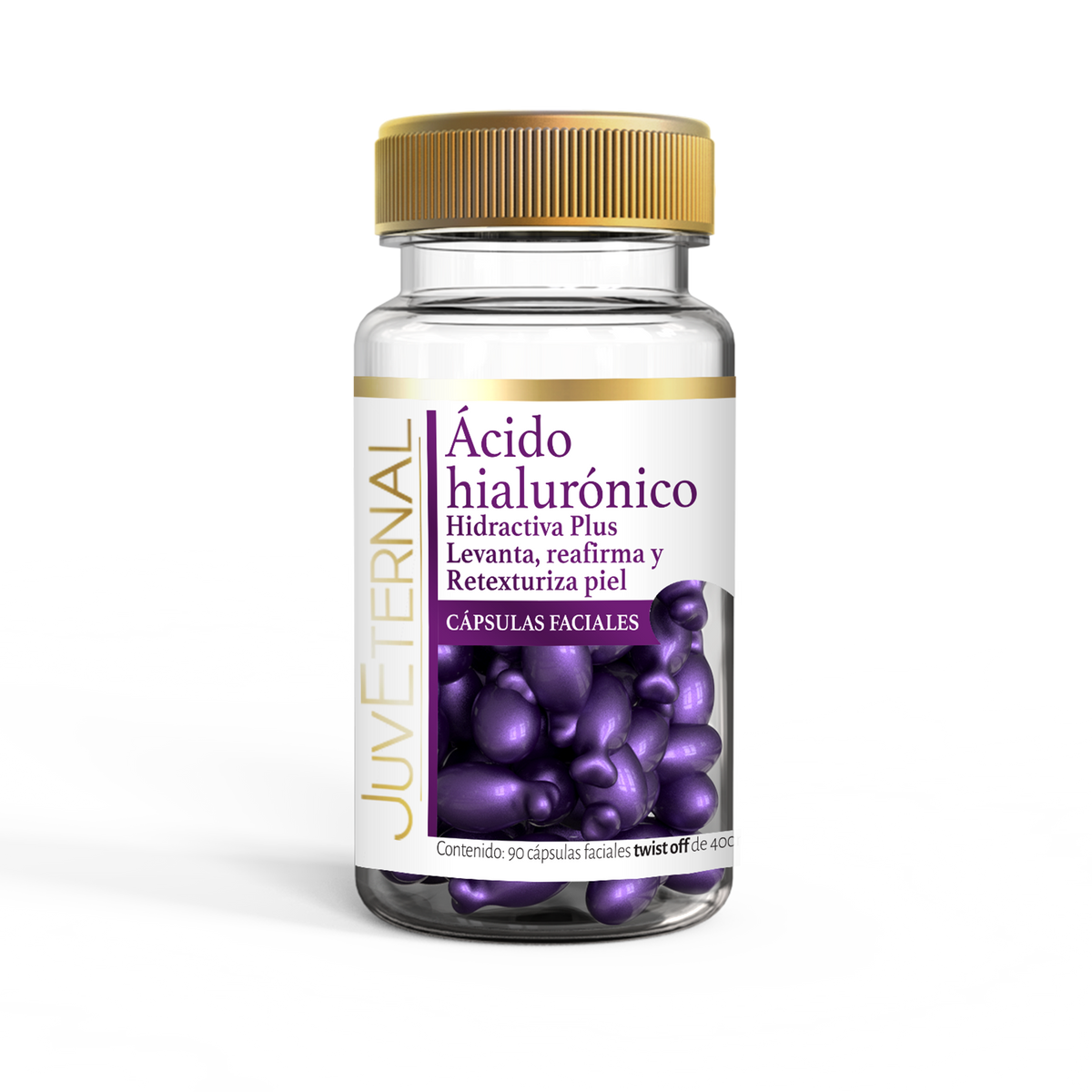 90 Cápsulas Faciales de Ácido Hialurónico