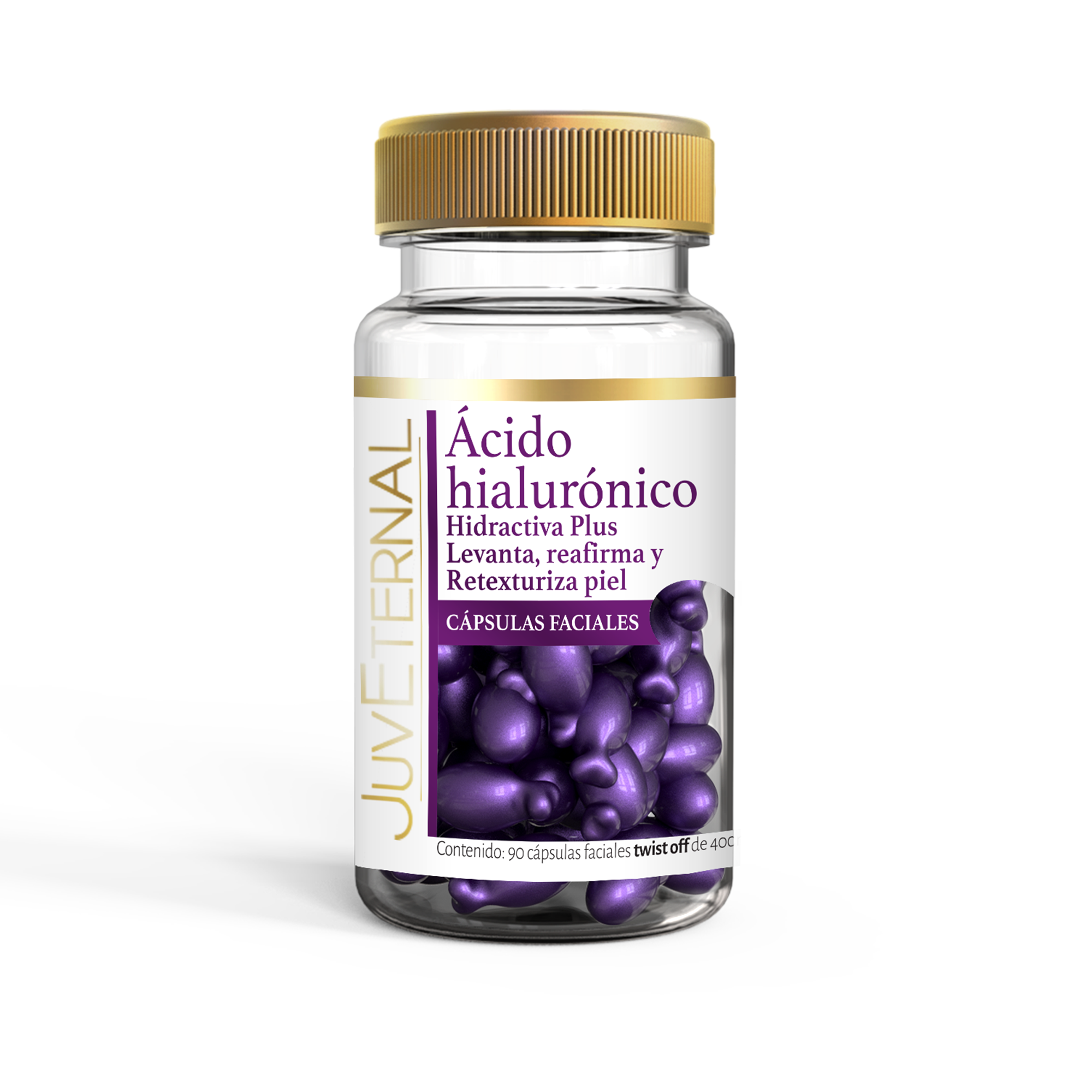 90 Cápsulas Faciales de Ácido Hialurónico