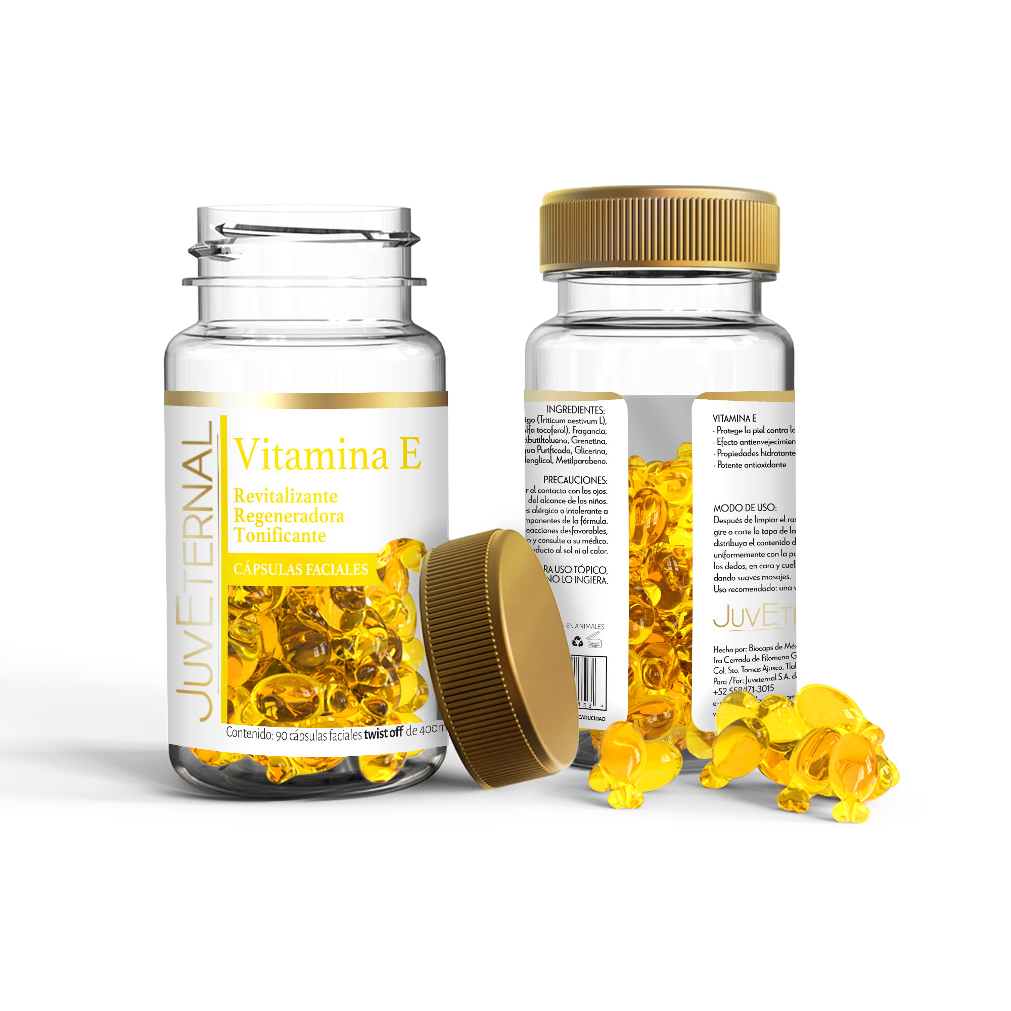 90 Cápsulas Faciales Vitamina E