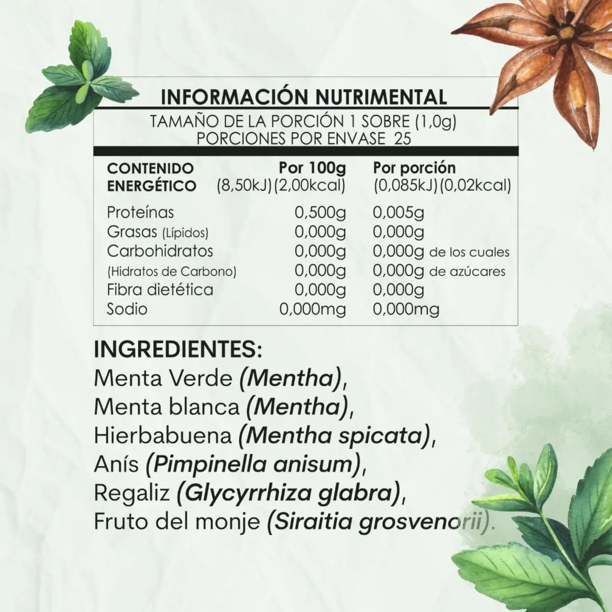 Té Menta Vibrante Té Menta Lithé - Juveternal