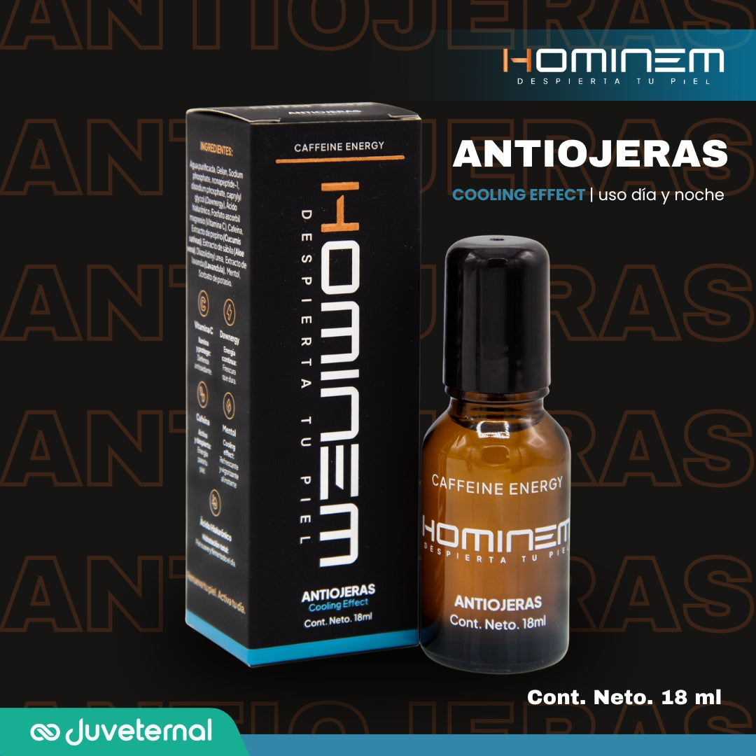 HOMINEM Antiojeras Tratamiento Revitalizante para Ojeras con Efecto Frío y Nutritivo