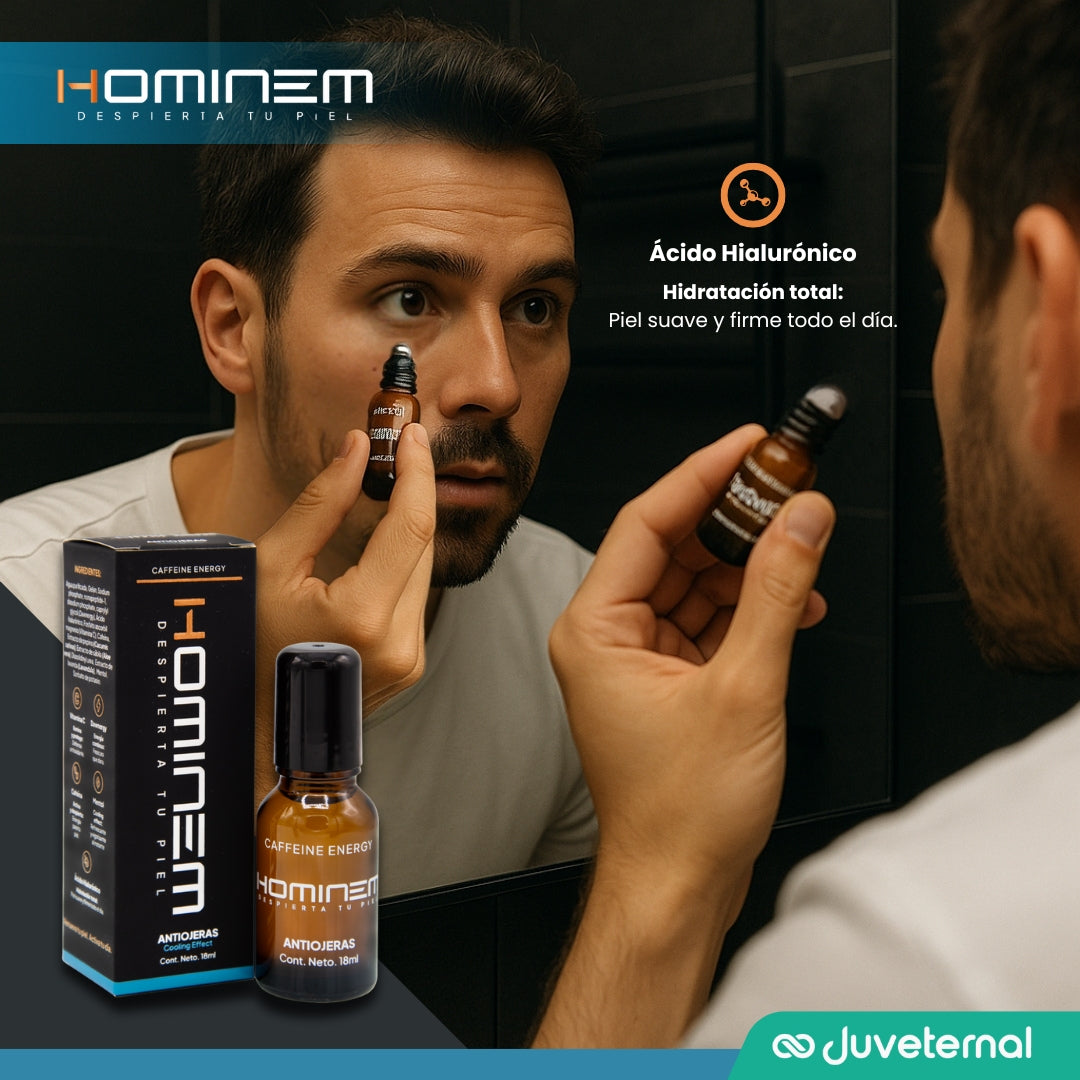 HOMINEM Antiojeras Tratamiento Revitalizante para Ojeras con Efecto Frío y Nutritivo
