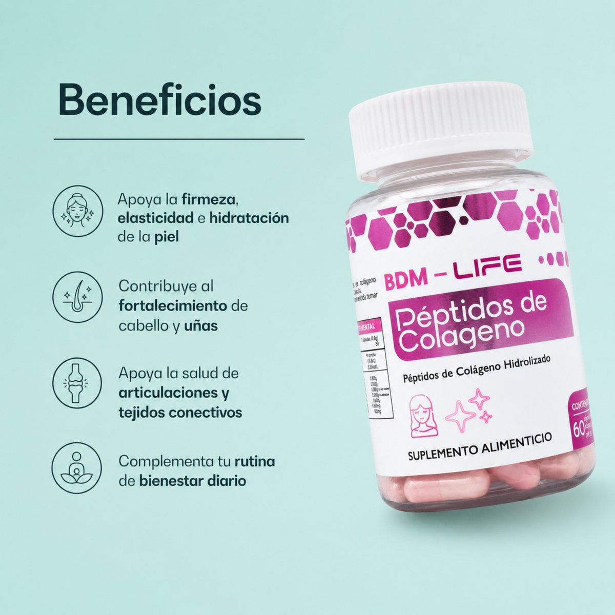 BDM Life Péptidos de Colágeno – Piel y Articulaciones BDM LIFE