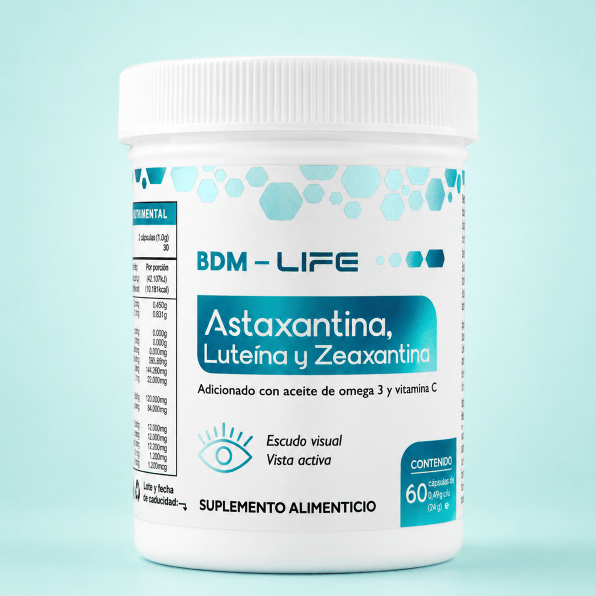 BDM Life Astaxantina + Luteína + Zeaxantina Salud Ocular y Antioxidante BDM LIFE