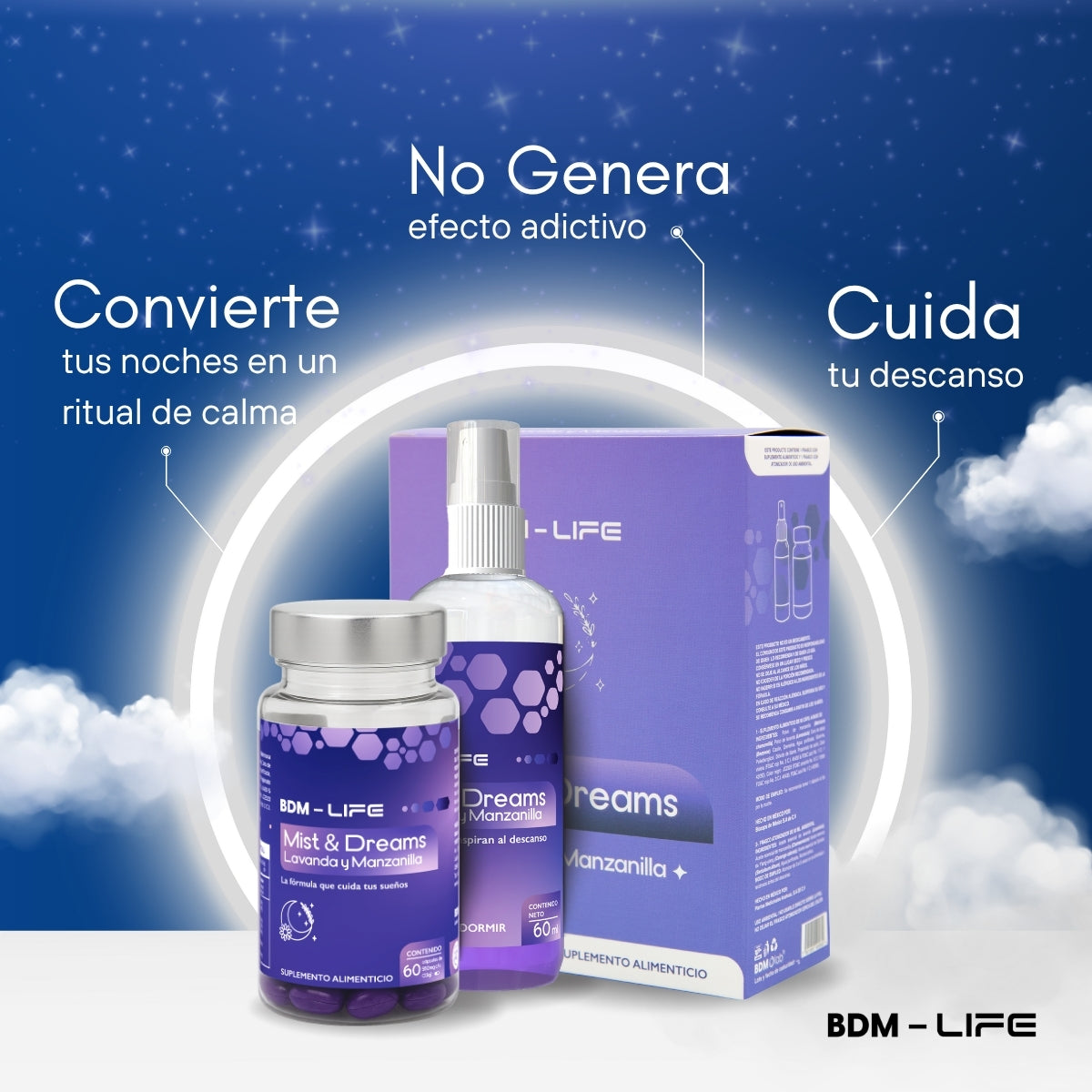 Mist & Dreams Lavanda Y Manzanilla, Spray + Suplemento