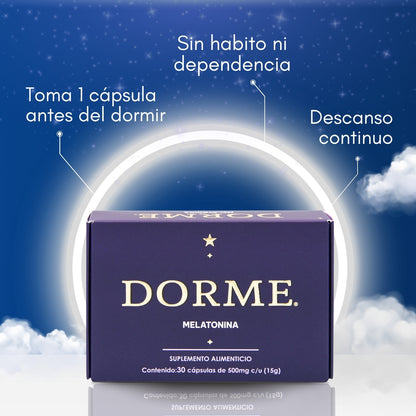 DORME Melatonina con Citrato de Magnesio Suplemento Alimenticio Anahuac - Juveternal