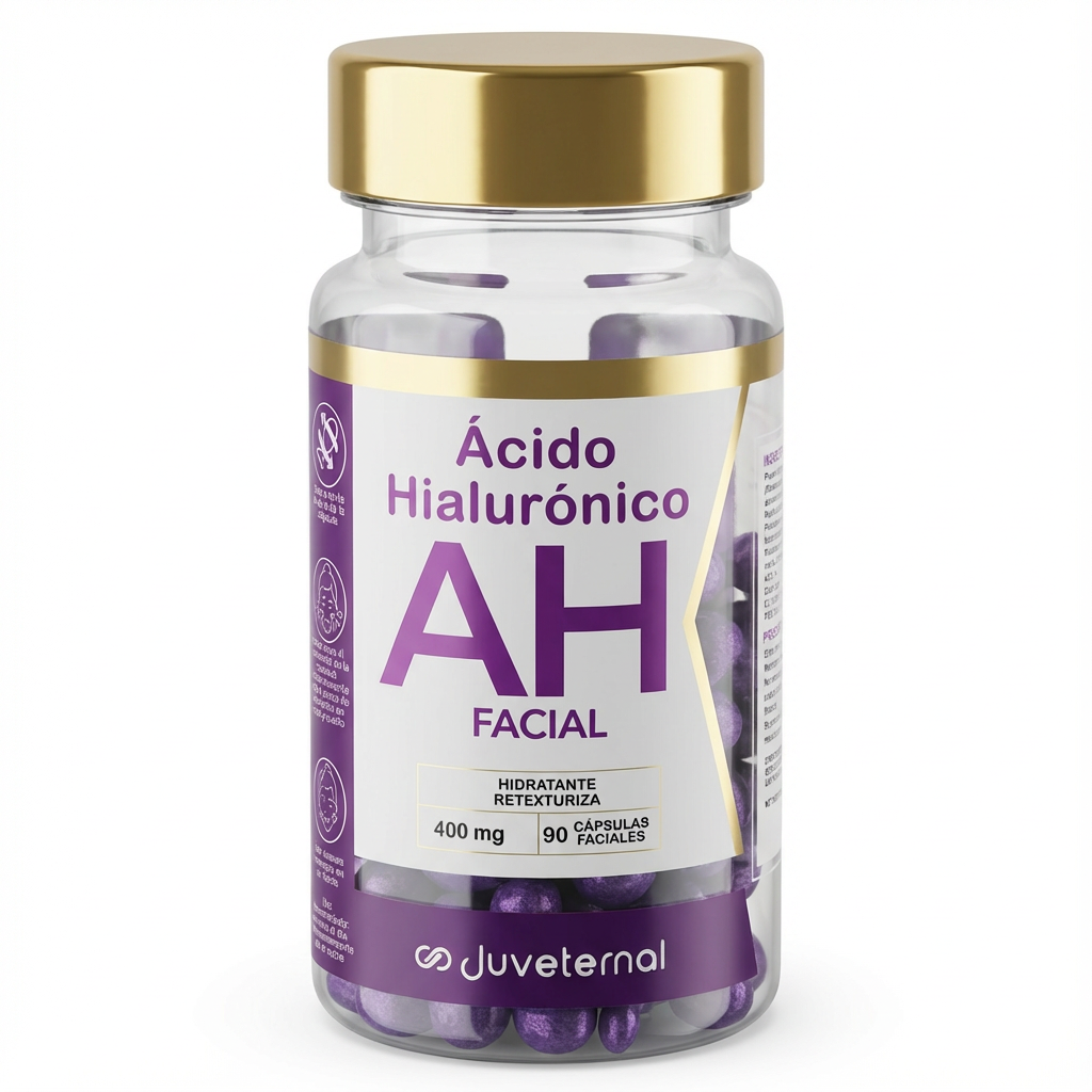 Cápsulas Faciales de Ácido Hialurónico, 90 Unidades, Hidratación Intensa