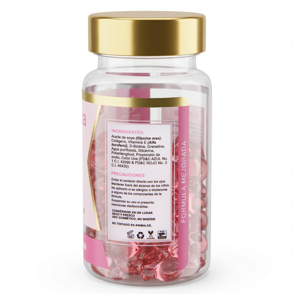 Cápsulas Faciales de Biotina, 90 Unidades, Hidratación y Nutrición Avanzada - Juveternal