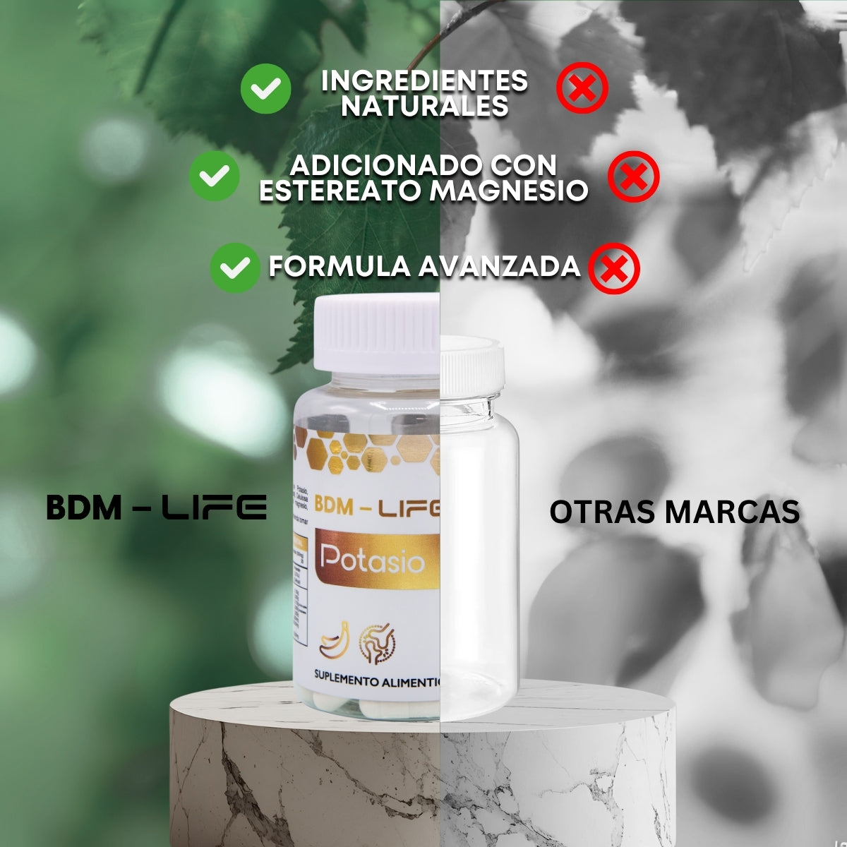 Potasio | 30 capsulas | Suplemento alimenticio - Juveternal