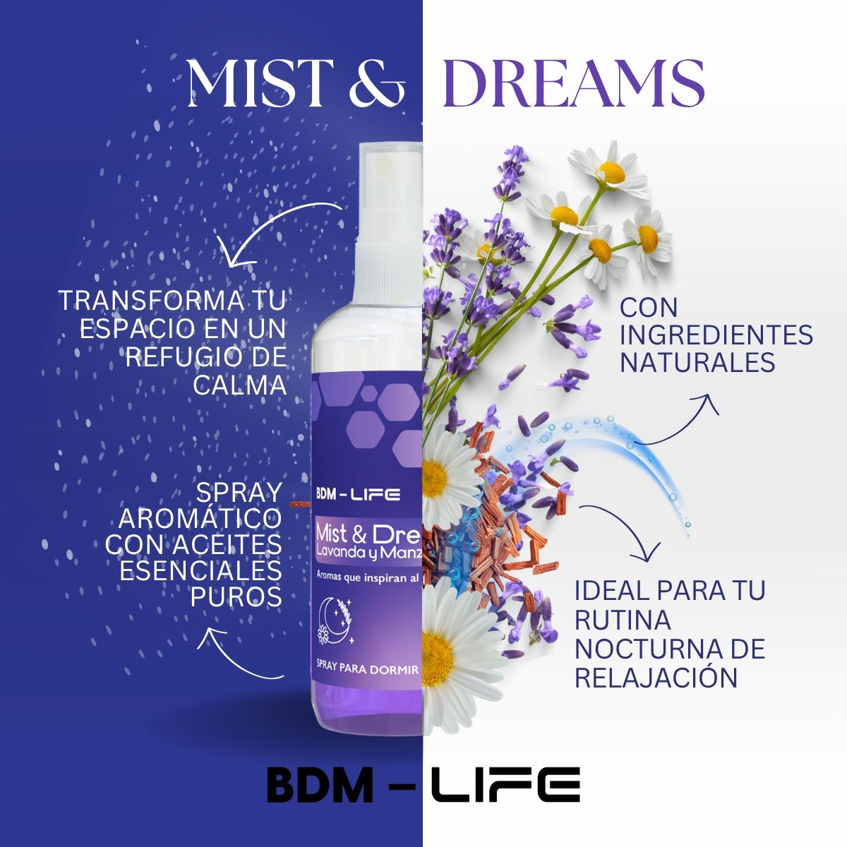 Mist & Dreams Lavanda Y Manzanilla, Spray + Suplemento