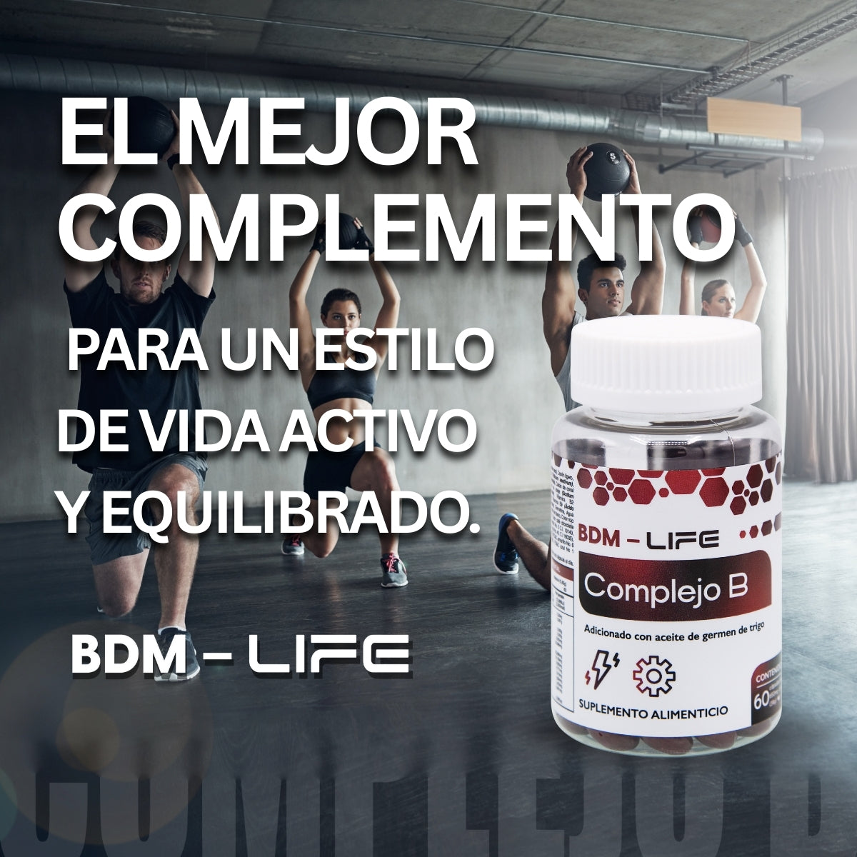 Complejo B  Suplemento alimenticio 60 cápsulas - Juveternal