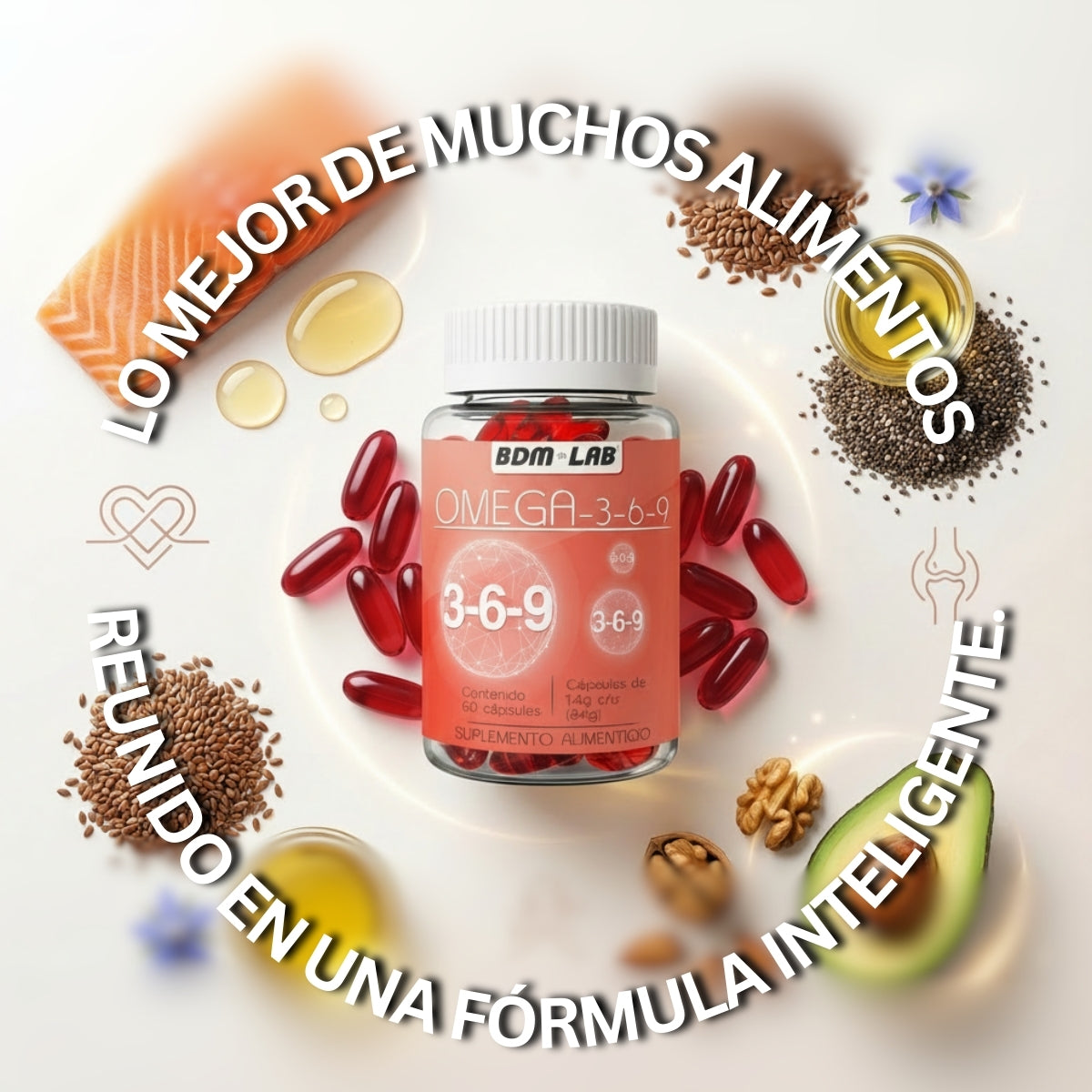 Omega 3,6,9 | 60 Capsulas | Suplemento alimenticio - Juveternal