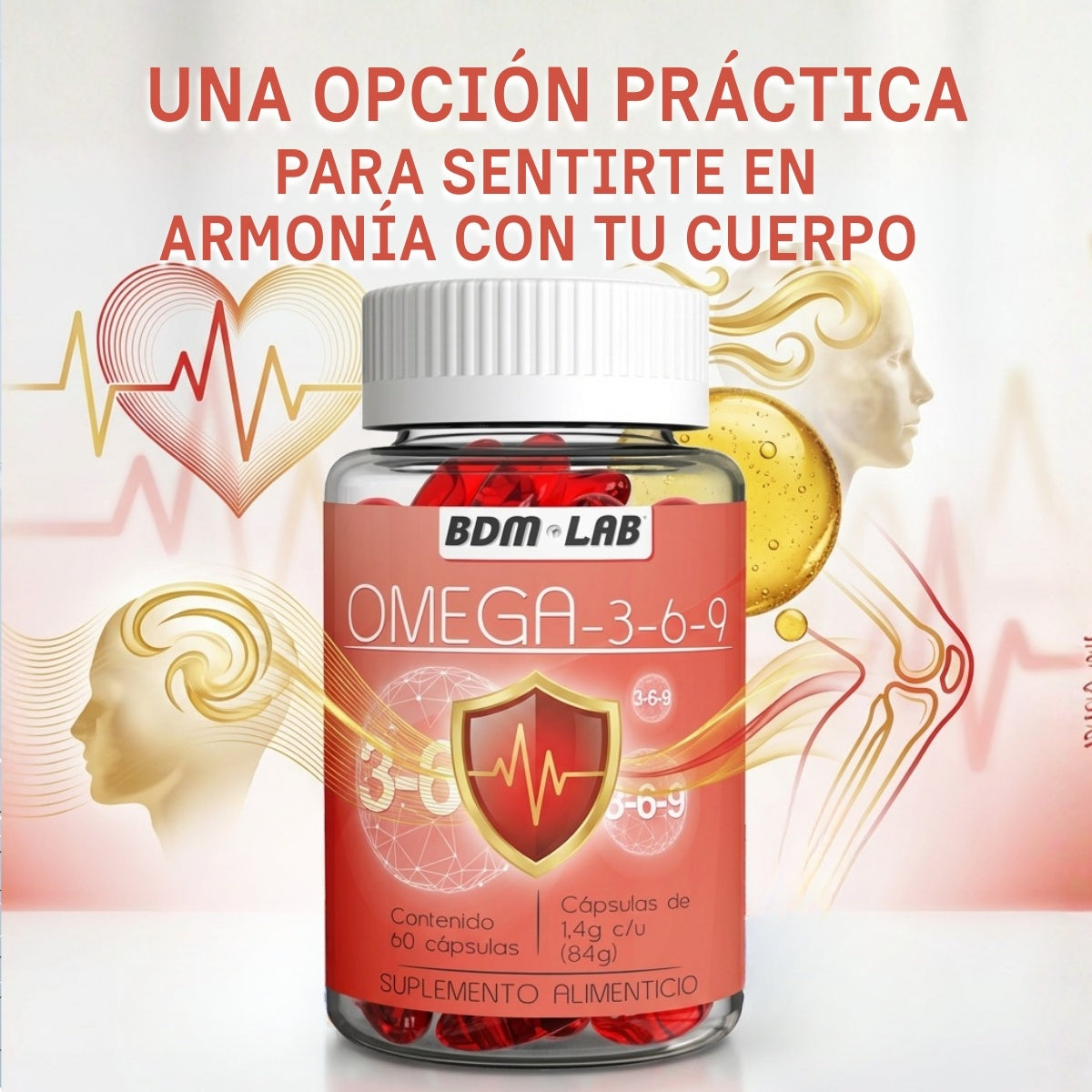 Omega 3,6,9 | 60 Capsulas | Suplemento alimenticio - Juveternal