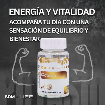 Potasio | 30 capsulas | Suplemento alimenticio - Juveternal