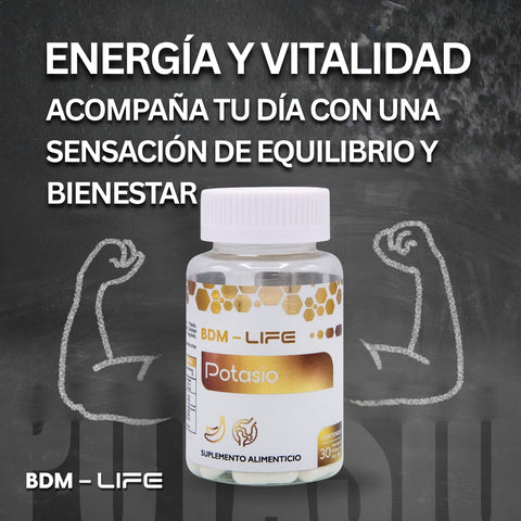 Potasio | 30 capsulas | Suplemento alimenticio - Juveternal
