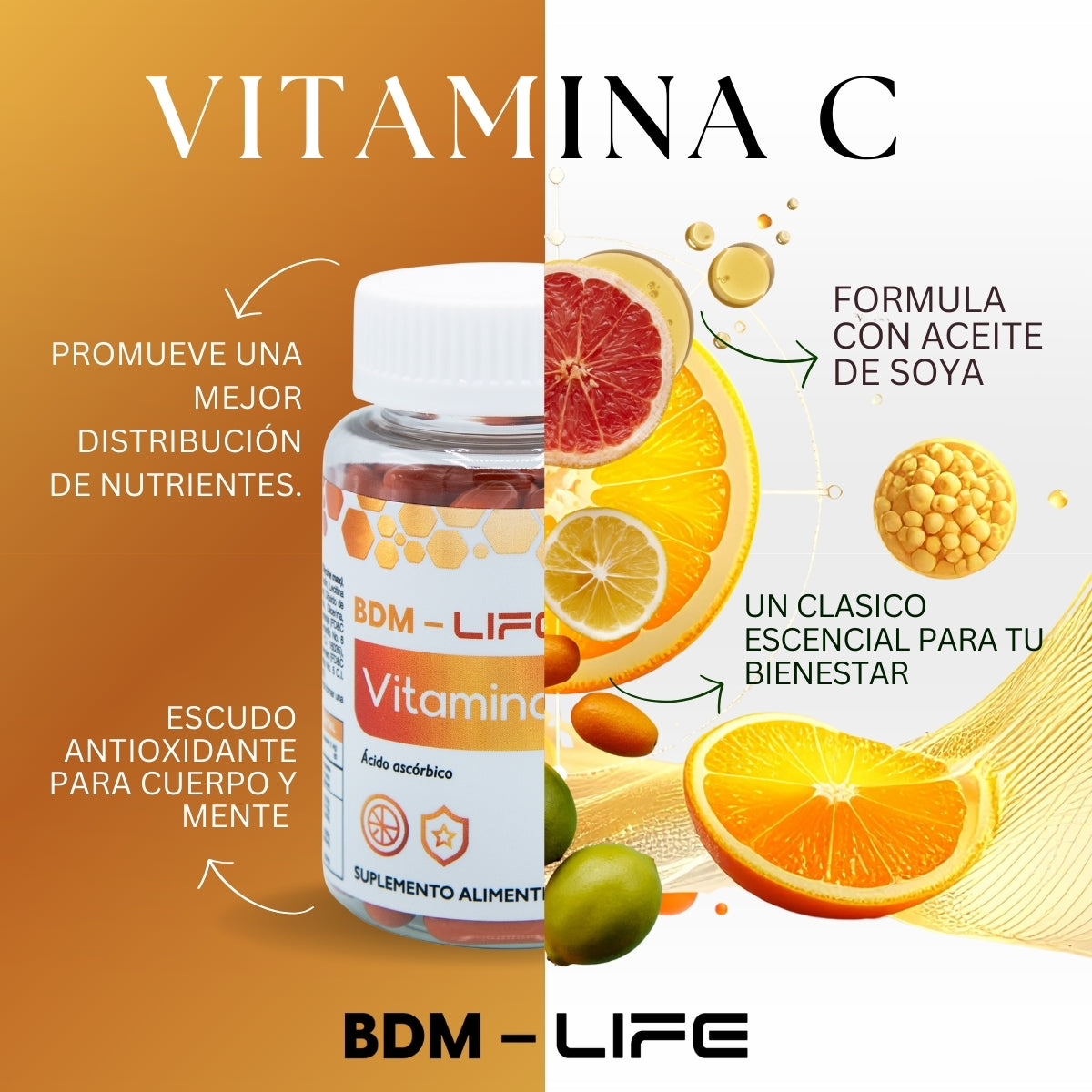 Vitamina C | Suplemento alimenticio |  60 cápsulas - Juveternal
