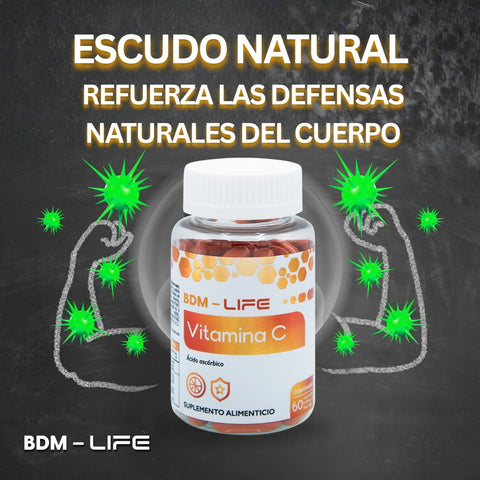 Vitamina C | Suplemento alimenticio |  60 cápsulas - Juveternal
