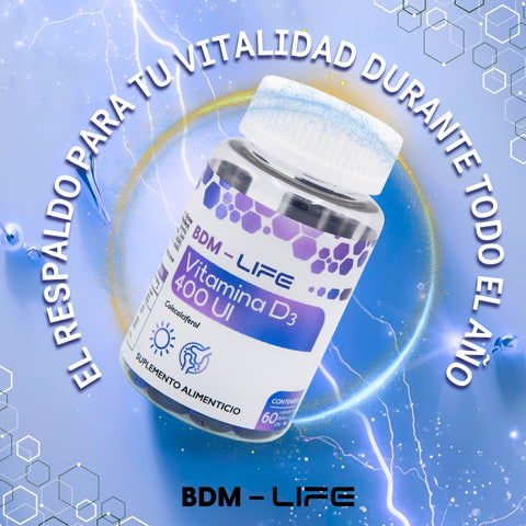 Vitamina D3 | Suplemento alimenticio | 60 cápsulas - Juveternal