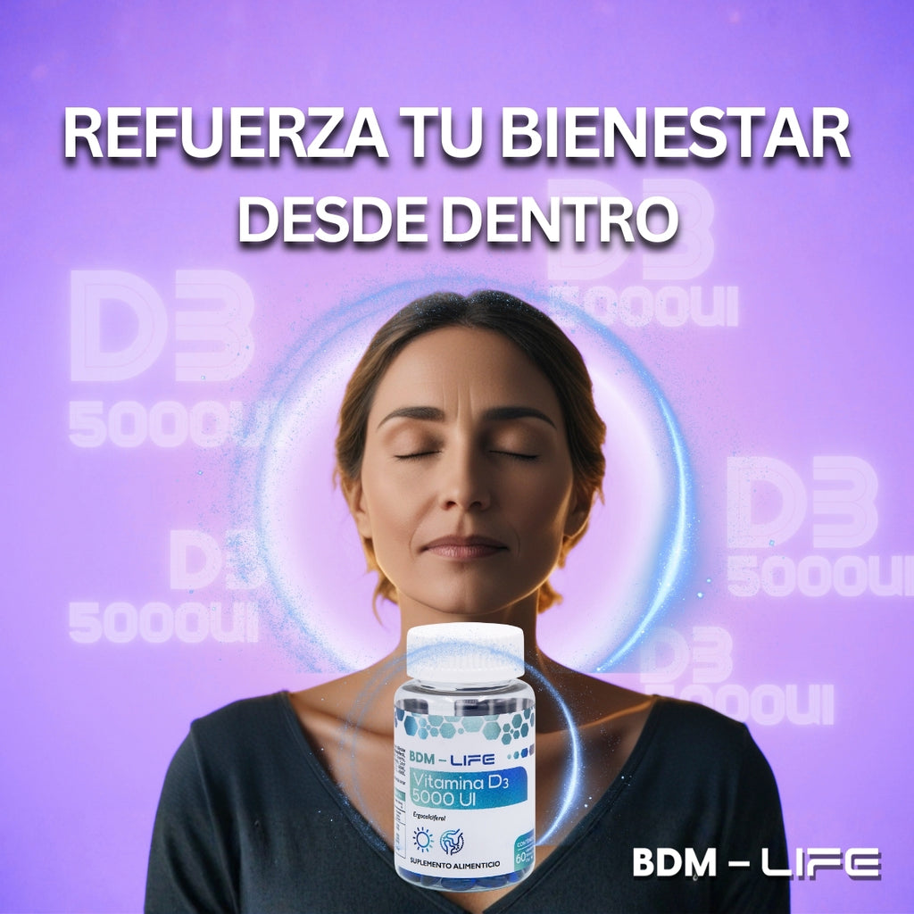 Vitamina D3 5000UI | Suplemento alimenticio | 60 cápsulas