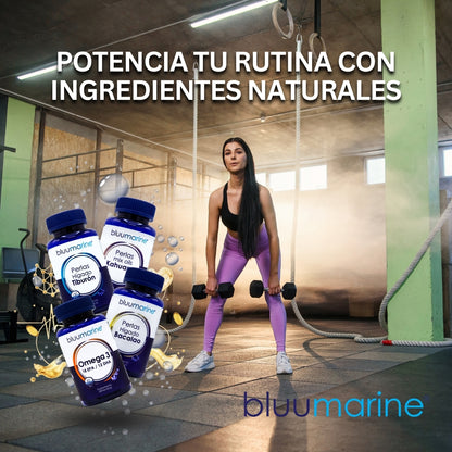 Kit Bluumarine Omega 3 6 9 + Aceite de Hígado de Bacalao + Oils Kahuama, Apoyo a Corazón, Cerebro, Piel y Defensas, ¡Incluye Perlas de Hígado de Tiburón Gratis! - Juveternal