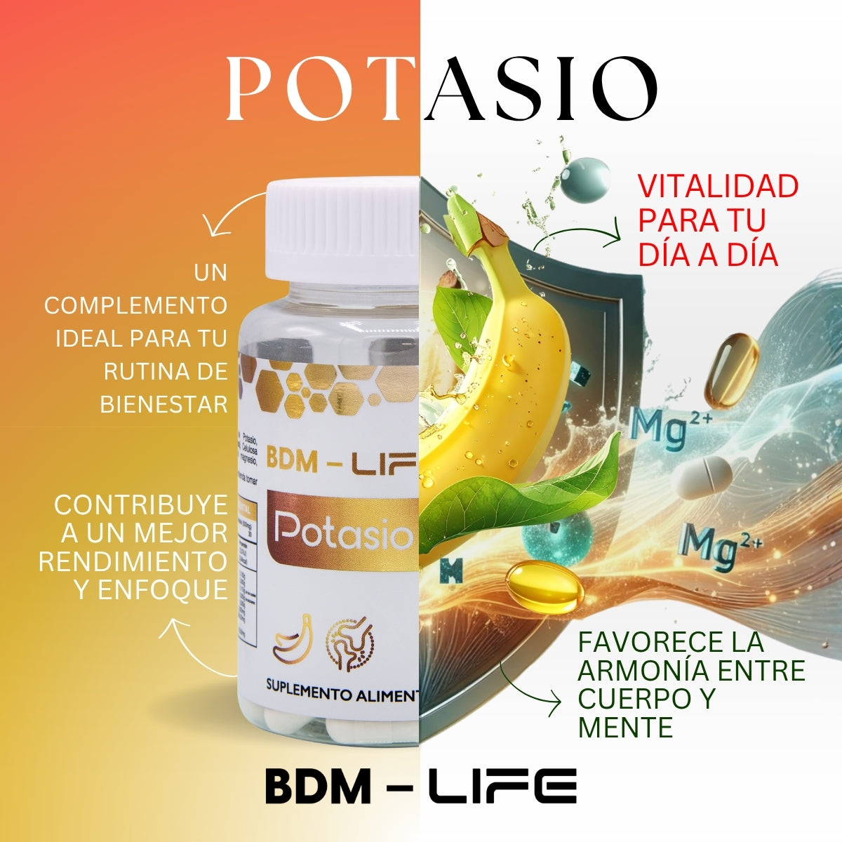 Potasio | 30 capsulas | Suplemento alimenticio - Juveternal