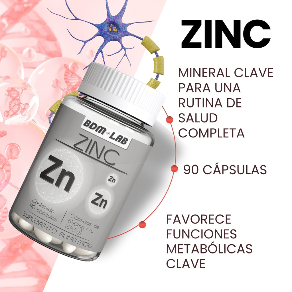 Zinc  | Suplemento alimenticio |  60 cápsulas