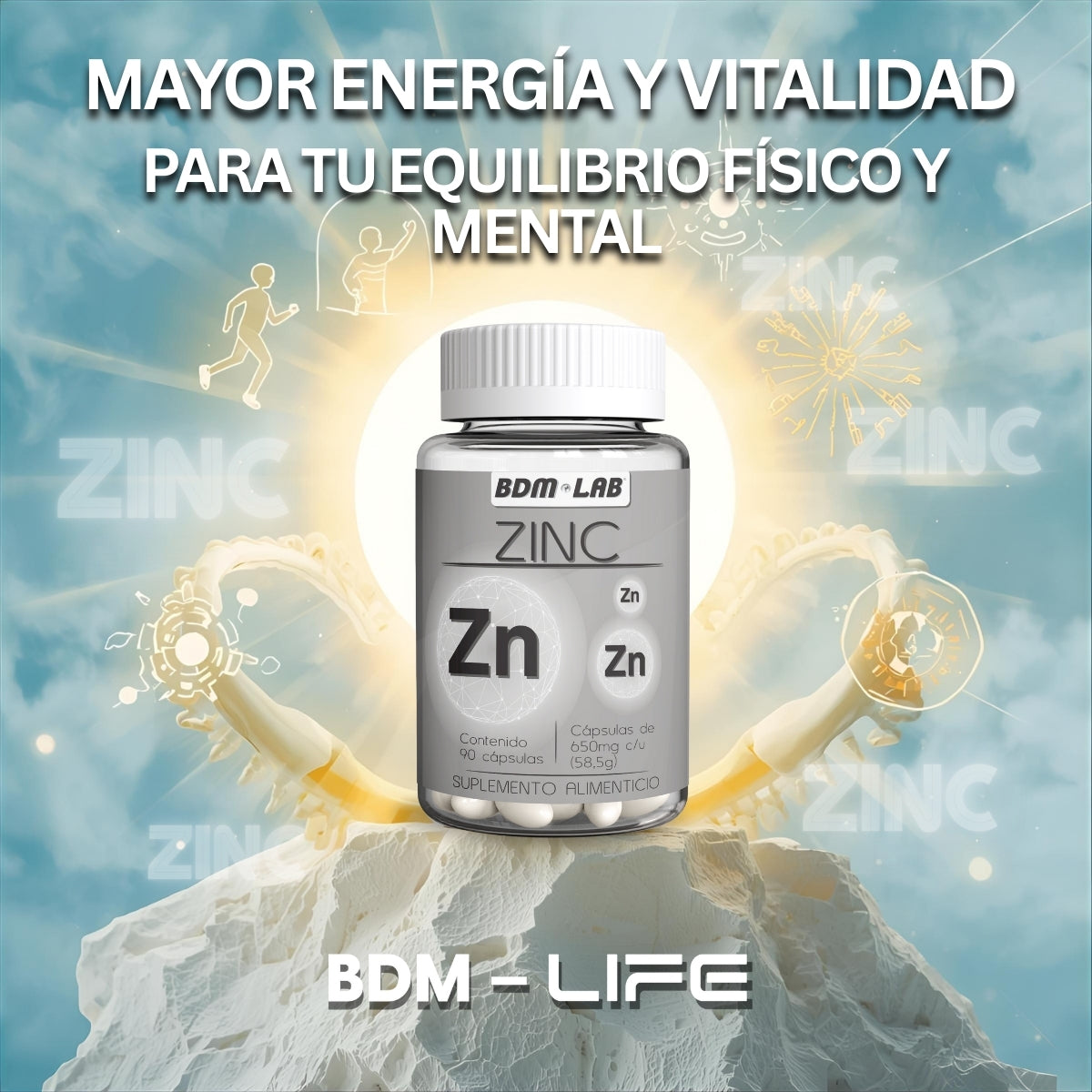 Zinc  | Suplemento alimenticio |  60 cápsulas