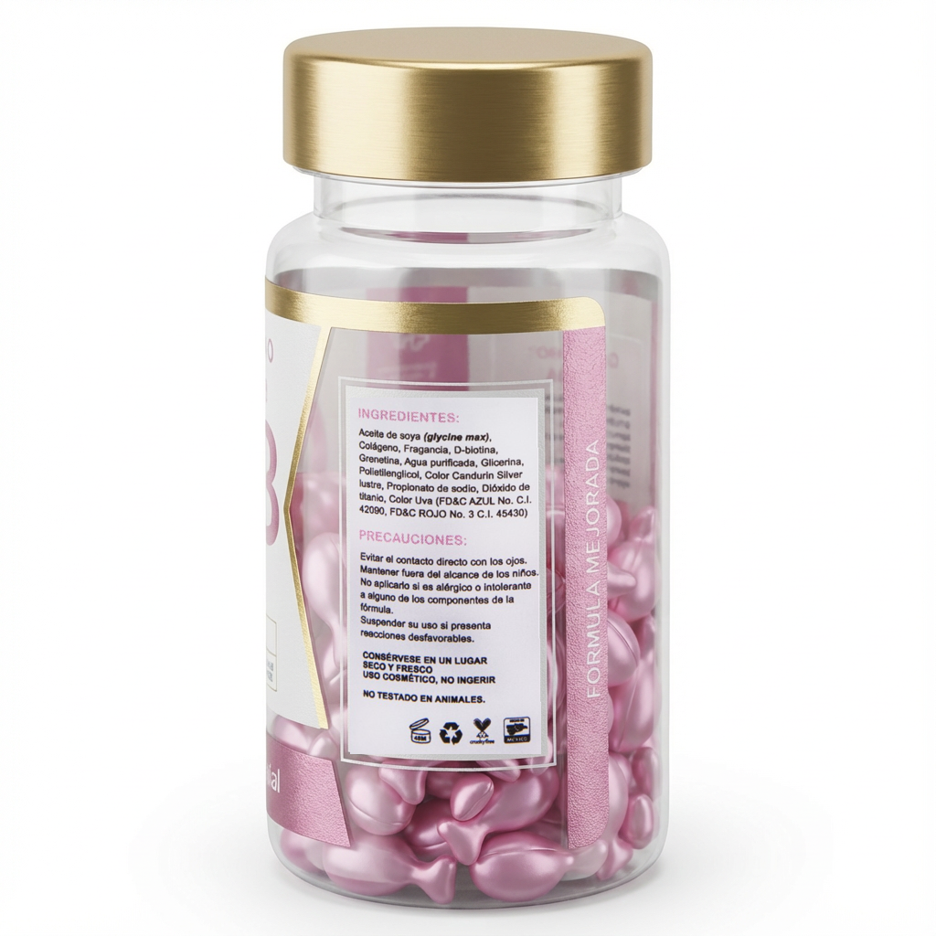 Cápsulas Faciales de Colágeno y Biotina, 90 Unidades, Firmeza y Nutrición - Juveternal