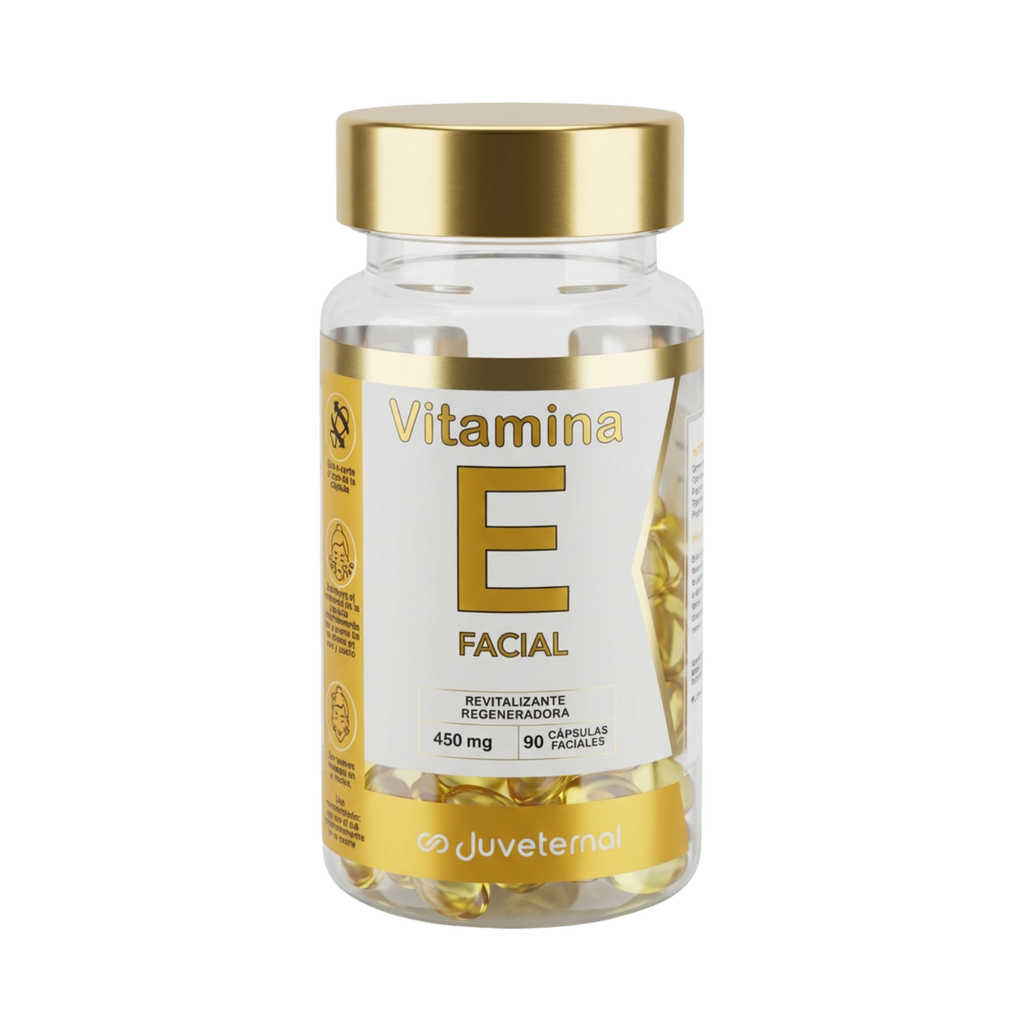 Cápsulas Faciales de Vitamina E, 90 Unidades, Suavidad y Protección - Juveternal