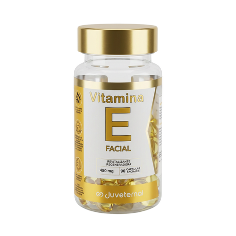 Cápsulas Faciales de Vitamina E, 90 Unidades, Suavidad y Protección - Juveternal