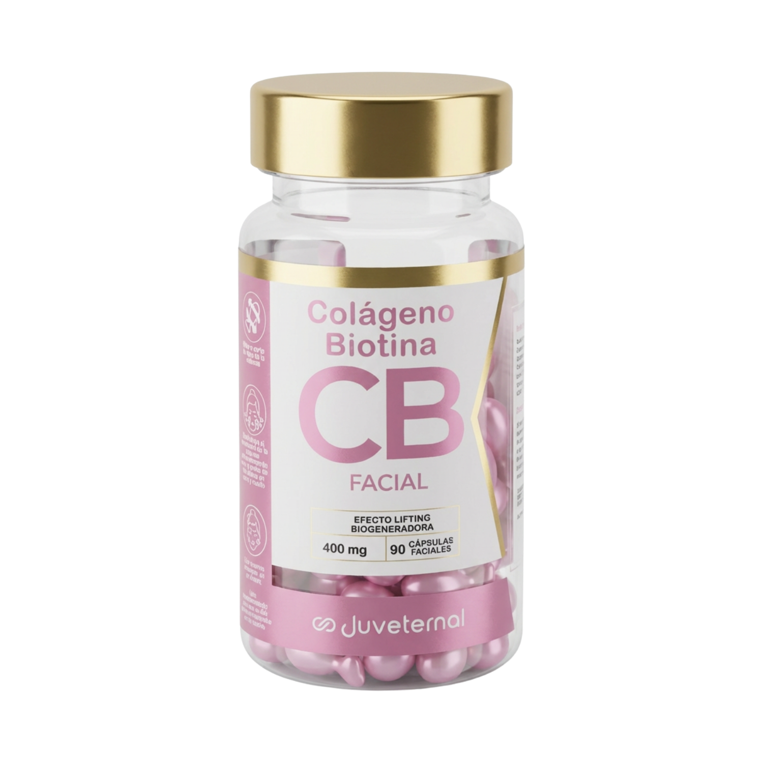 Cápsulas Faciales de Colágeno y Biotina, 90 Unidades, Firmeza y Nutrición