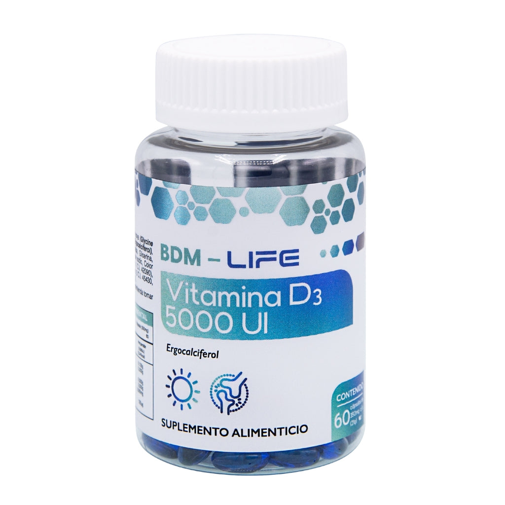 Vitamina D3 5000UI | Suplemento alimenticio | 60 cápsulas