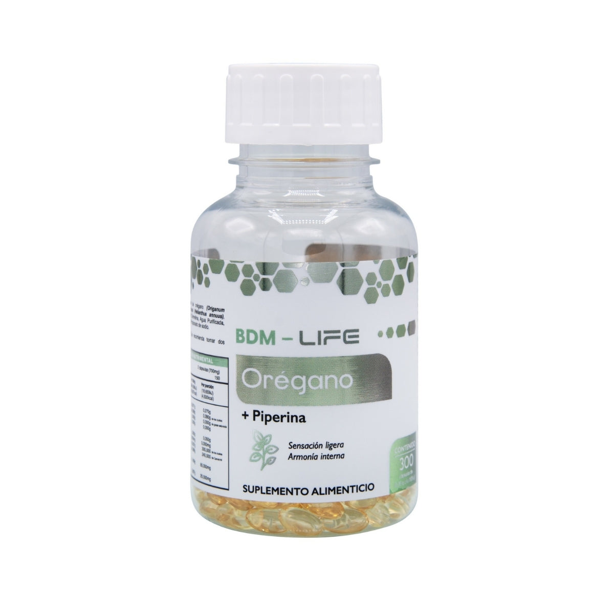 Bdm-life Orégano + Piperina Suplemento Alimenticio - Sin Sabor