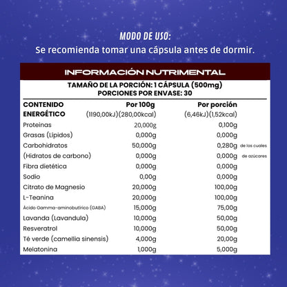 DORME Melatonina con Citrato de Magnesio Suplemento Alimenticio Anahuac - Juveternal