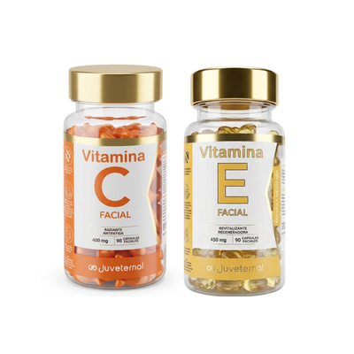 Pack Cápsulas Faciales Vitamina E + Vitamina C Juveternal - Juveternal