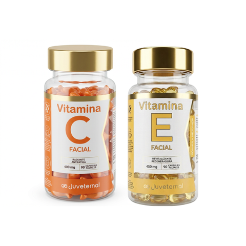Pack Cápsulas Faciales Vitamina E + Vitamina C Juveternal - Juveternal