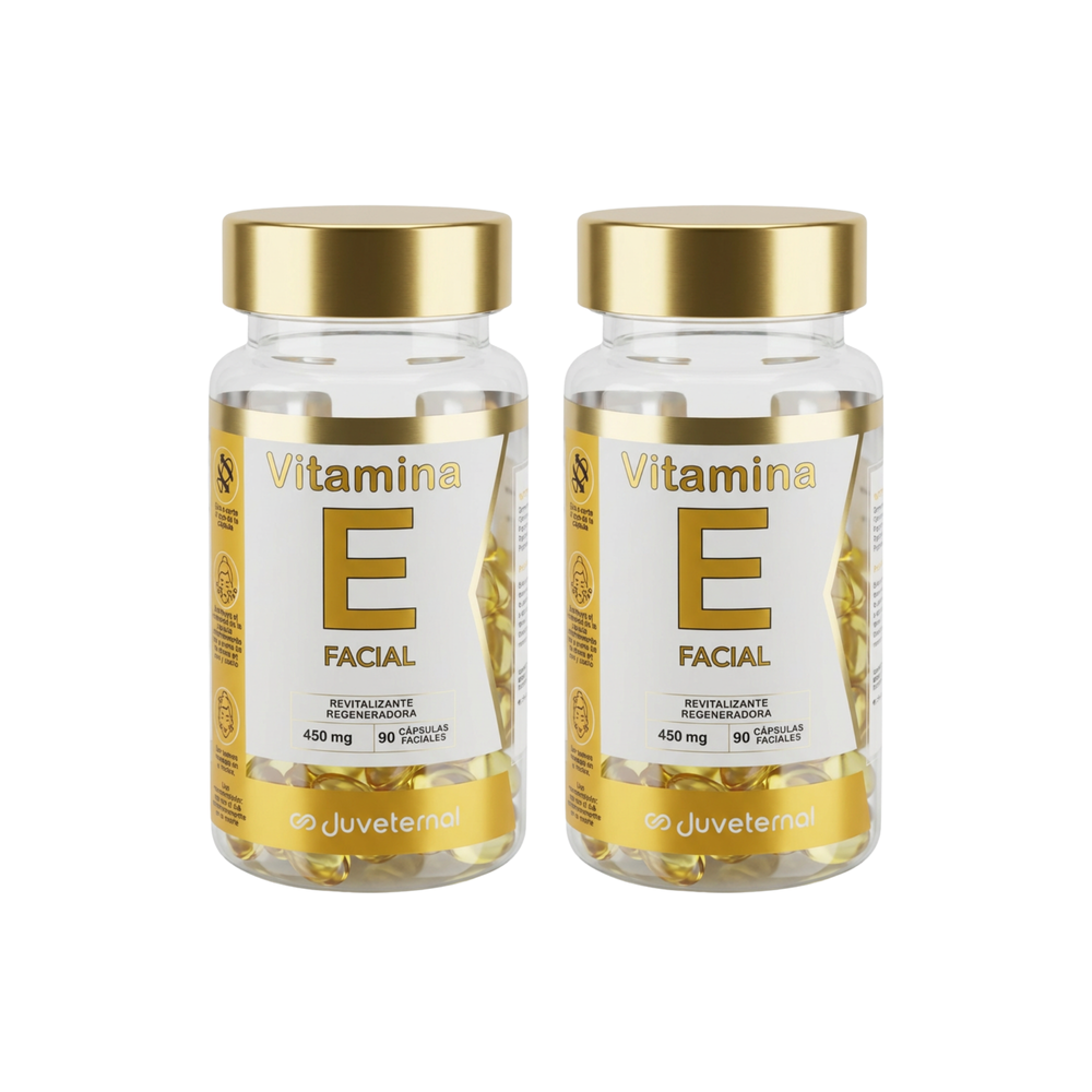 Pack 2x1 Cápsulas Faciales Vitamina E  Juveternal - Suavidad y Protección - Juveternal
