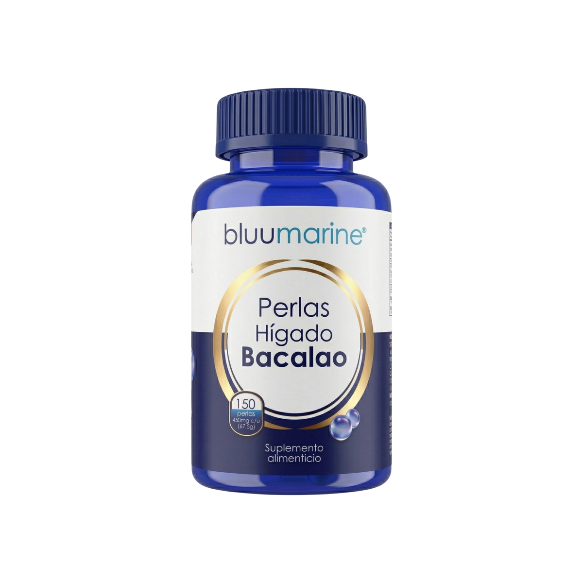 Perlas Hígado de Bacalao Suplemento Alimenticio Bluumarine - Juveternal