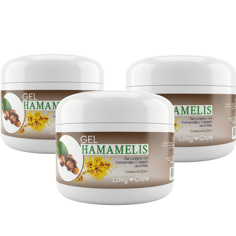 Pack 3x2 Gel corporal  Hamamelis y Castaño de Indias  225ml Lovycare - Juveternal